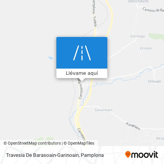 Mapa Travesía De Barasoain-Garinoain