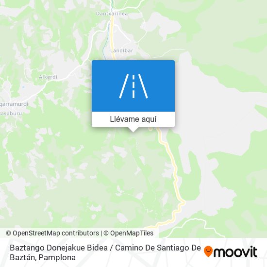 Mapa Baztango Donejakue Bidea / Camino De Santiago De Baztán
