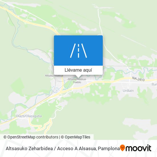 Mapa Altsasuko Zeharbidea / Acceso A Alsasua