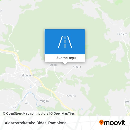 Mapa Aldatzerreketako Bidea