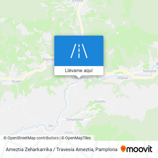 Mapa Ameztia Zeharkarrika / Travesía Ameztia