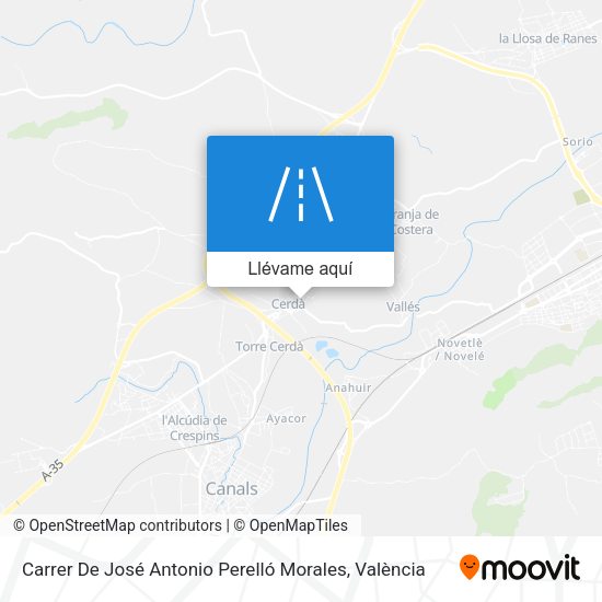 Mapa Carrer De José Antonio Perelló Morales