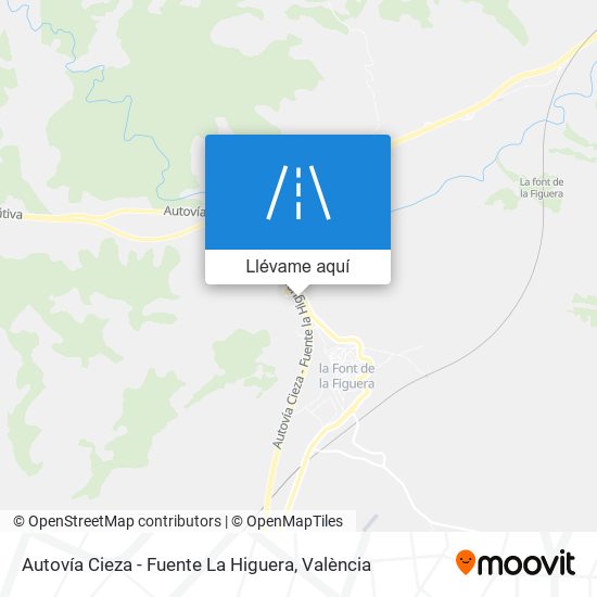 Mapa Autovía Cieza - Fuente La Higuera