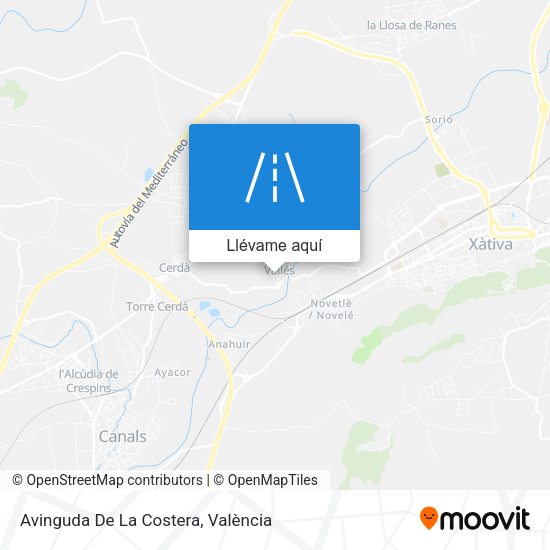 Mapa Avinguda De La Costera