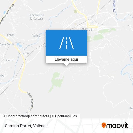 Mapa Camino Portet