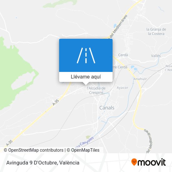 Mapa Avinguda 9 D'Octubre
