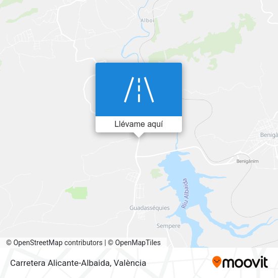 Mapa Carretera Alicante-Albaida