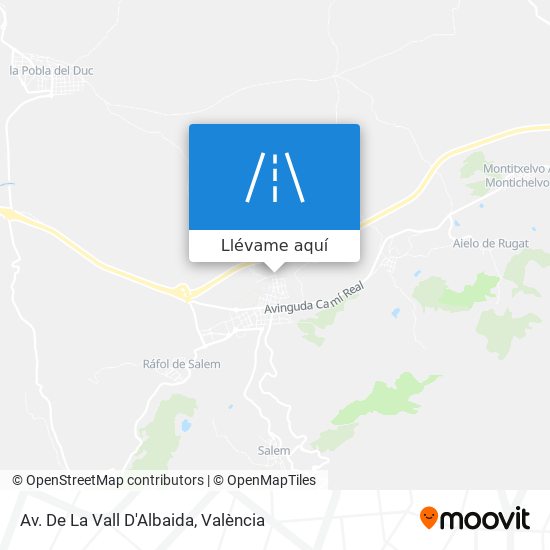 Mapa Av. De La Vall D'Albaida