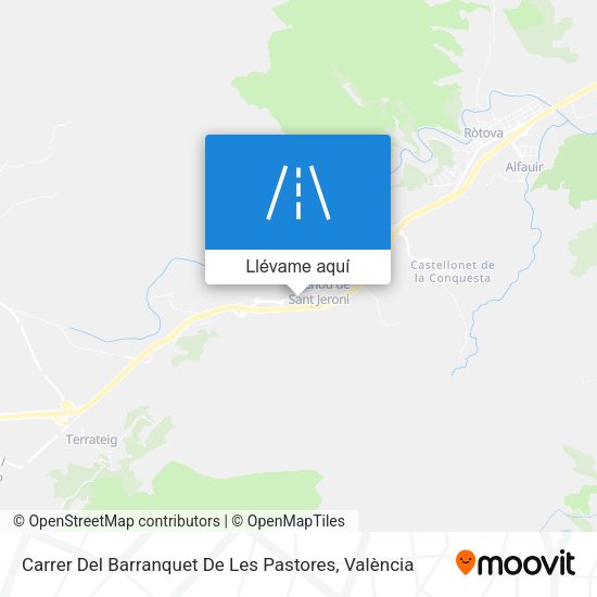 Mapa Carrer Del Barranquet De Les Pastores