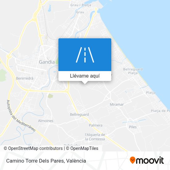 Mapa Camino Torre Dels Pares
