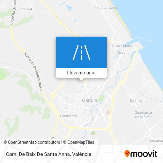 Mapa Cami De Baix De Santa Anna