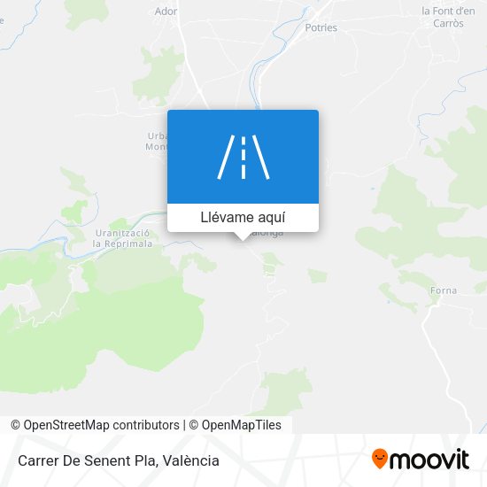 Mapa Carrer De Senent Pla