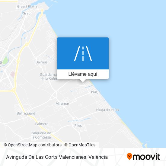 Mapa Avinguda De Las Corts Valencianes