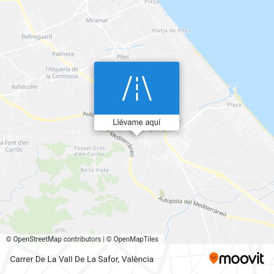 Mapa Carrer De La Vall De La Safor