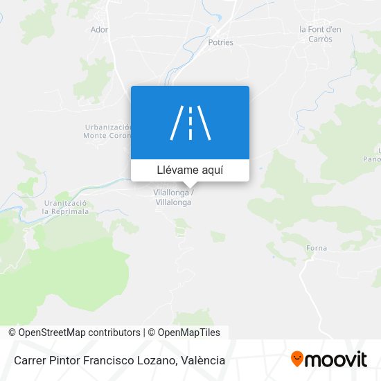 Mapa Carrer Pintor Francisco Lozano