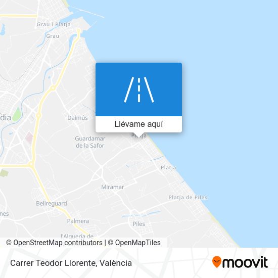 Mapa Carrer Teodor Llorente