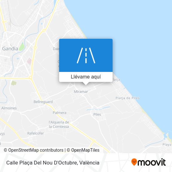 Mapa Calle Plaça Del Nou D'Octubre