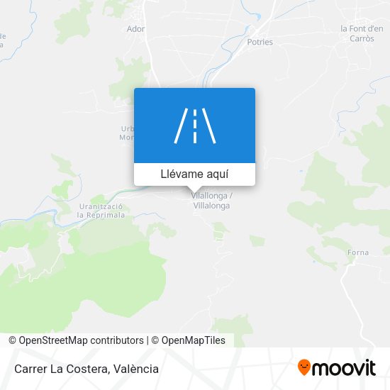 Mapa Carrer La Costera