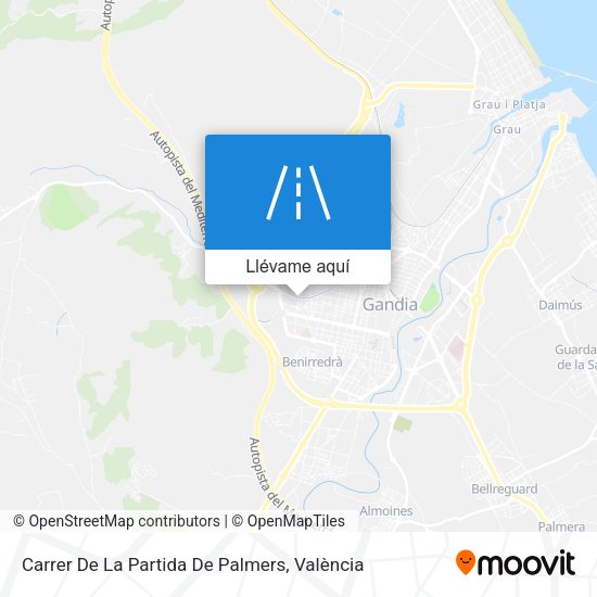 Mapa Carrer De La Partida De Palmers