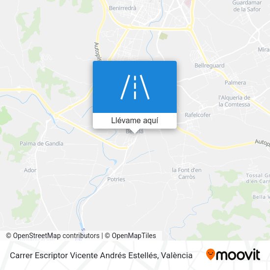 Mapa Carrer Escriptor Vicente Andrés Estellés