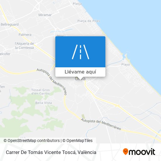 Mapa Carrer De Tomás Vicente Toscá