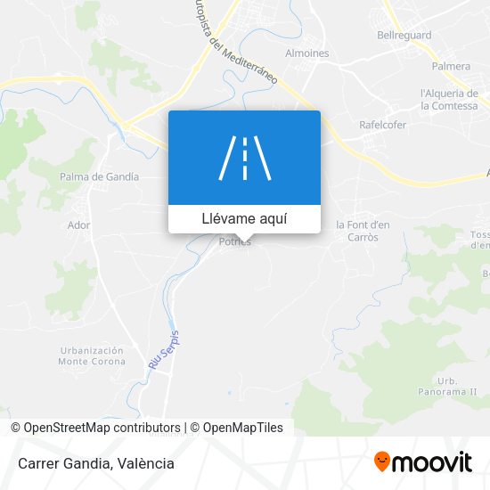 Mapa Carrer Gandia
