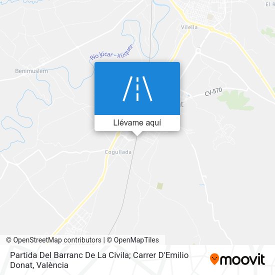 Mapa Partida Del Barranc De La Civila; Carrer D'Emilio Donat