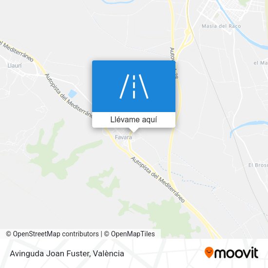 Mapa Avinguda Joan Fuster