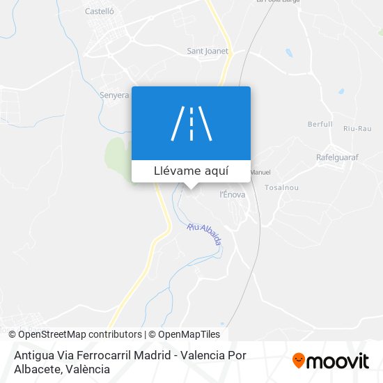 Mapa Antigua Via Ferrocarril Madrid - Valencia Por Albacete