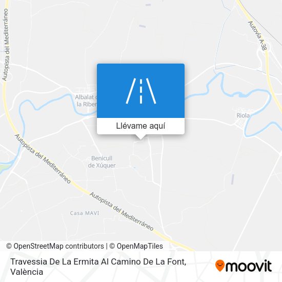 Mapa Travessia De La Ermita Al Camino De La Font