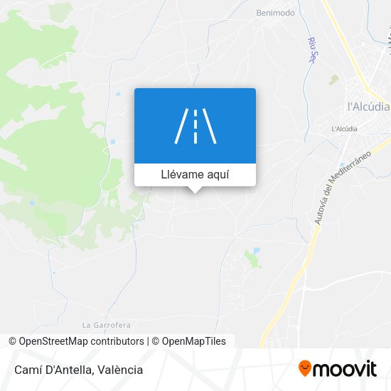 Mapa Camí D'Antella
