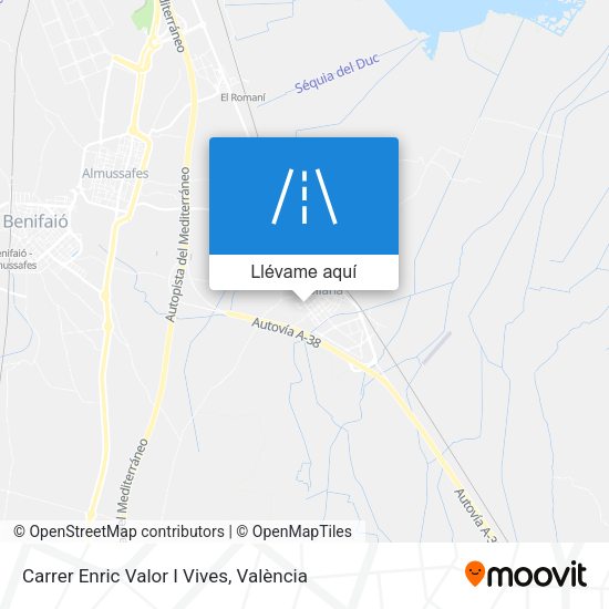 Mapa Carrer Enric Valor I Vives