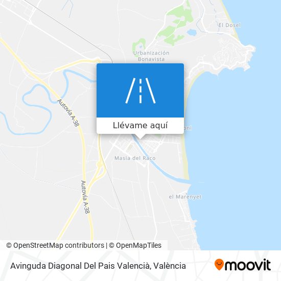 Mapa Avinguda Diagonal Del Pais Valencià