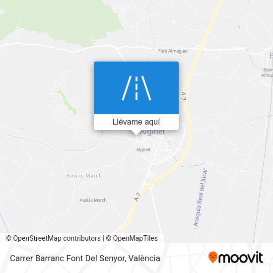 Mapa Carrer Barranc Font Del Senyor