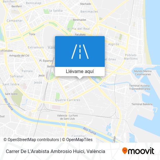 Mapa Carrer De L'Arabista Ambrosio Huici