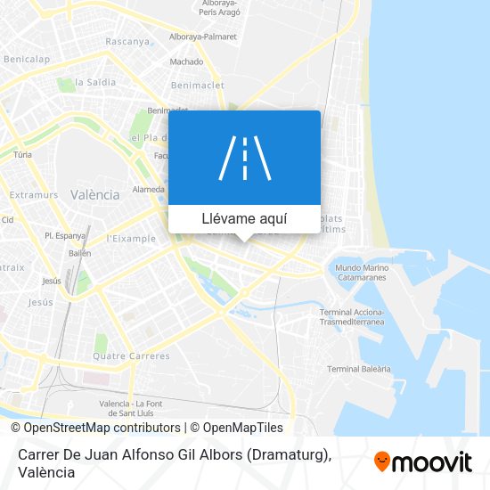Mapa Carrer De Juan Alfonso Gil Albors (Dramaturg)