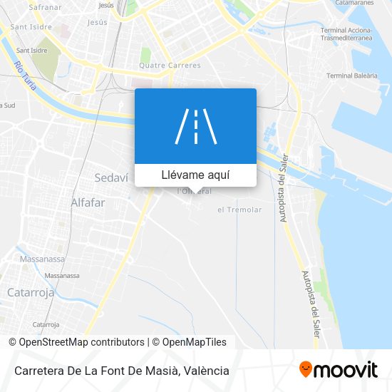 Mapa Carretera De La Font De Masià