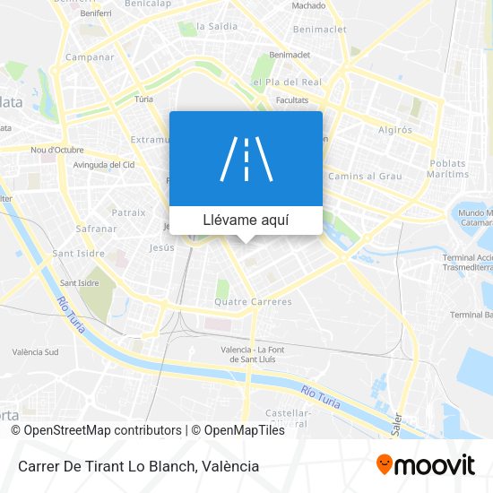 Mapa Carrer De Tirant Lo Blanch