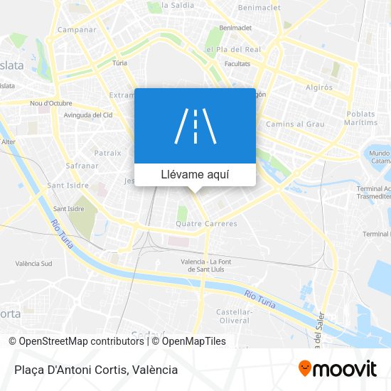 Mapa Plaça D'Antoni Cortis