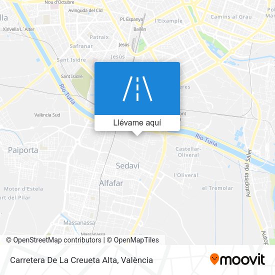 Mapa Carretera De La Creueta Alta