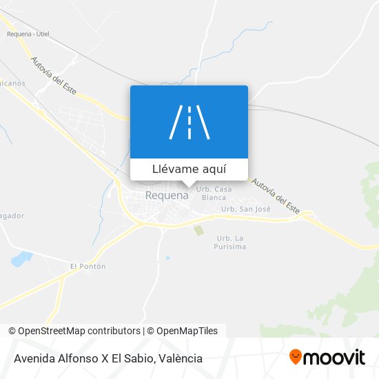 Mapa Avenida Alfonso X El Sabio