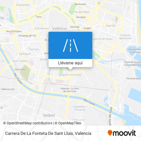 Mapa Carrera De La Fonteta De Sant Lluís