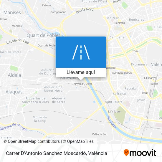 Mapa Carrer D'Antonio Sánchez Moscardó