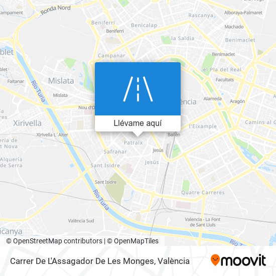 Mapa Carrer De L'Assagador De Les Monges