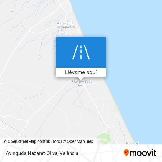 Mapa Avinguda Nazaret-Oliva
