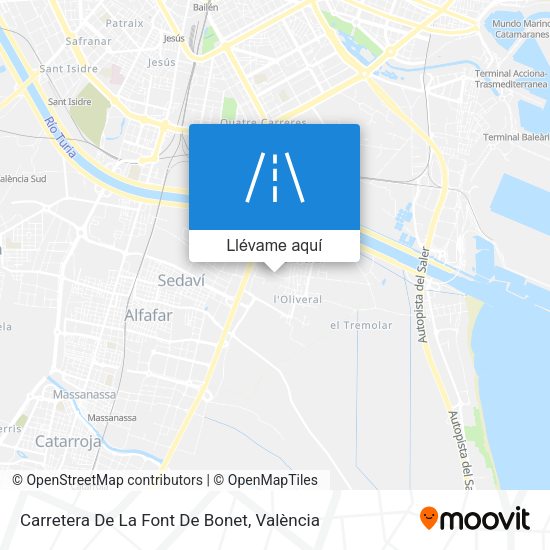 Mapa Carretera De La Font De Bonet