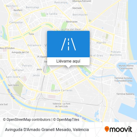 Mapa Avinguda D'Amado Granell Mesado