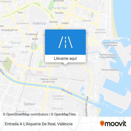 Mapa Entrada A L'Alqueria De Real