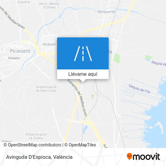 Mapa Avinguda D'Espioca