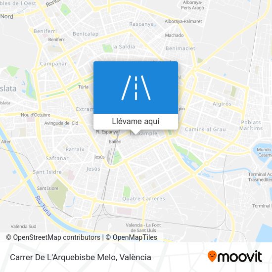 Mapa Carrer De L'Arquebisbe Melo